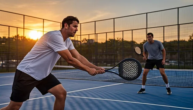 Morning tennis drills